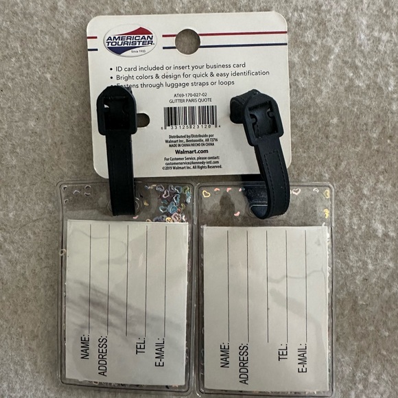 American Tourister “Je T’aime Paris” Glitter Liggage Tags - Picture 4 of 7